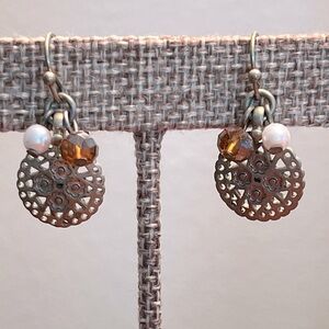 Earrings Gold and beads